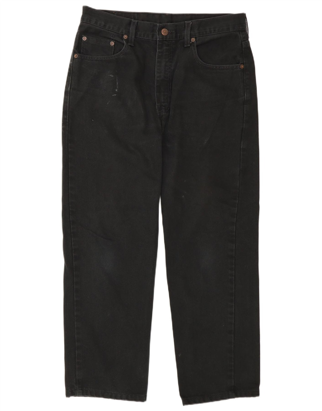 Levi's Mens 504 Cropped Jeans W33 L26 Black Cotton