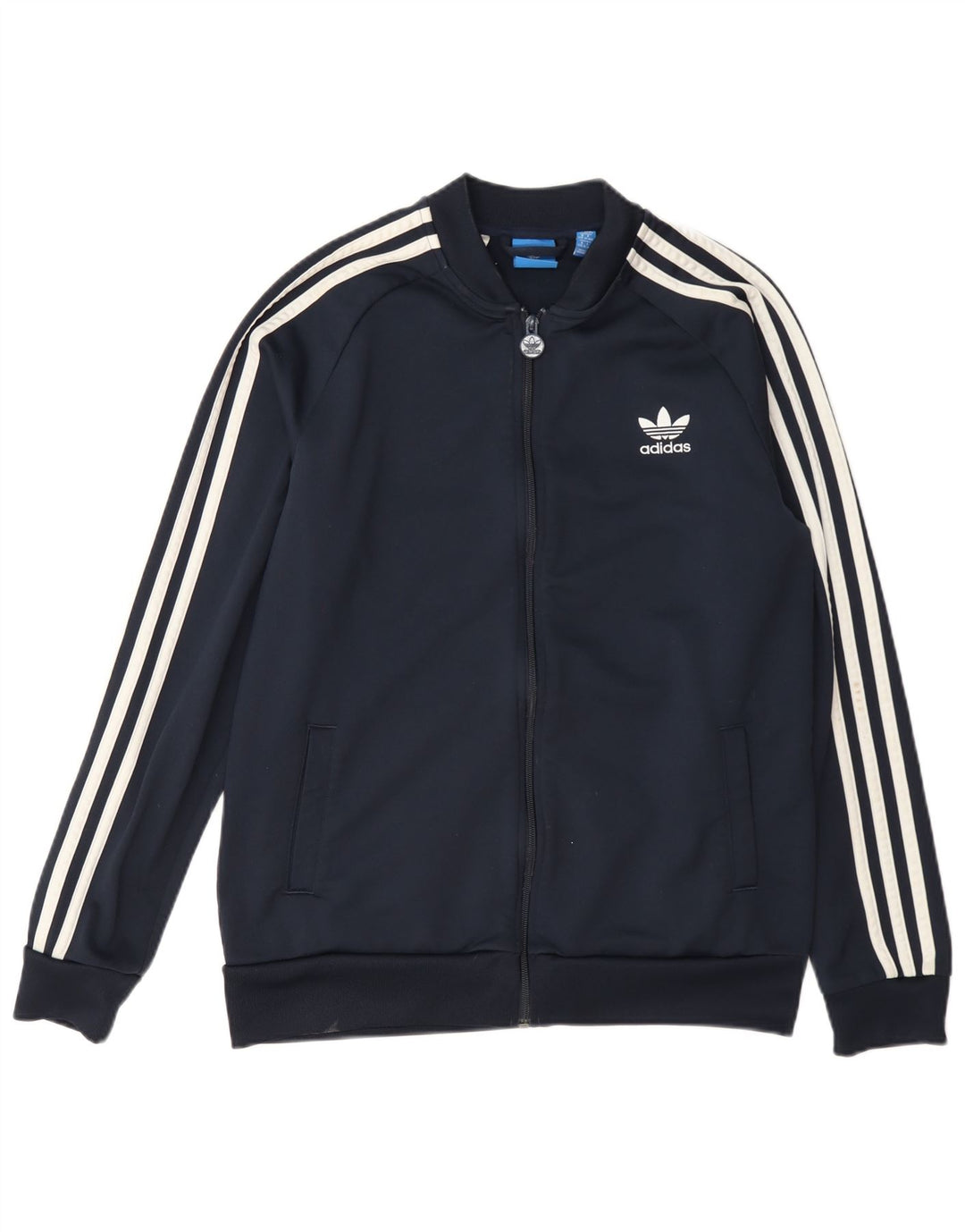 Giacca da tuta da ragazzo Adidas 15-16 anni in poliestere blu navy