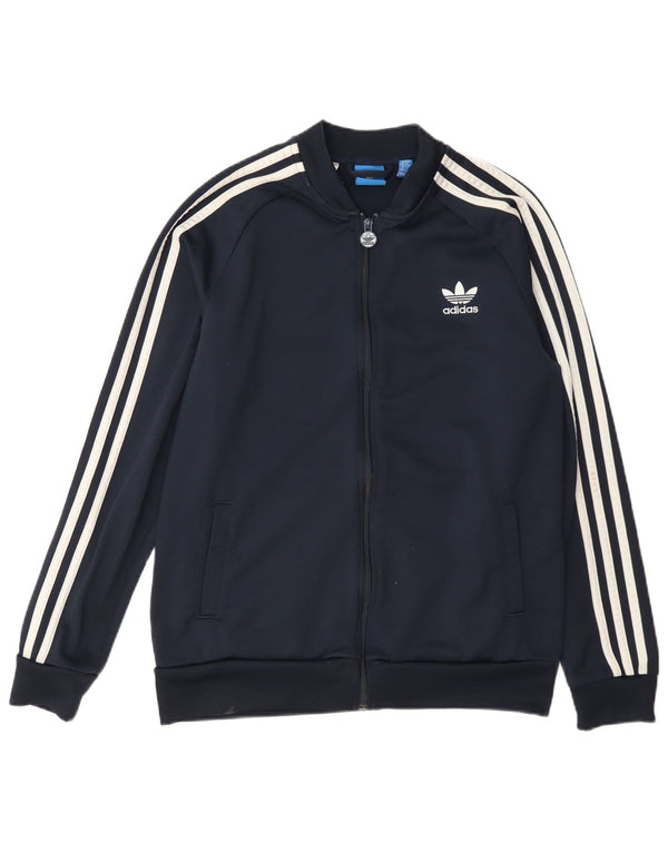Casaco de treino Adidas menino 15-16 anos azul marinho poliéster