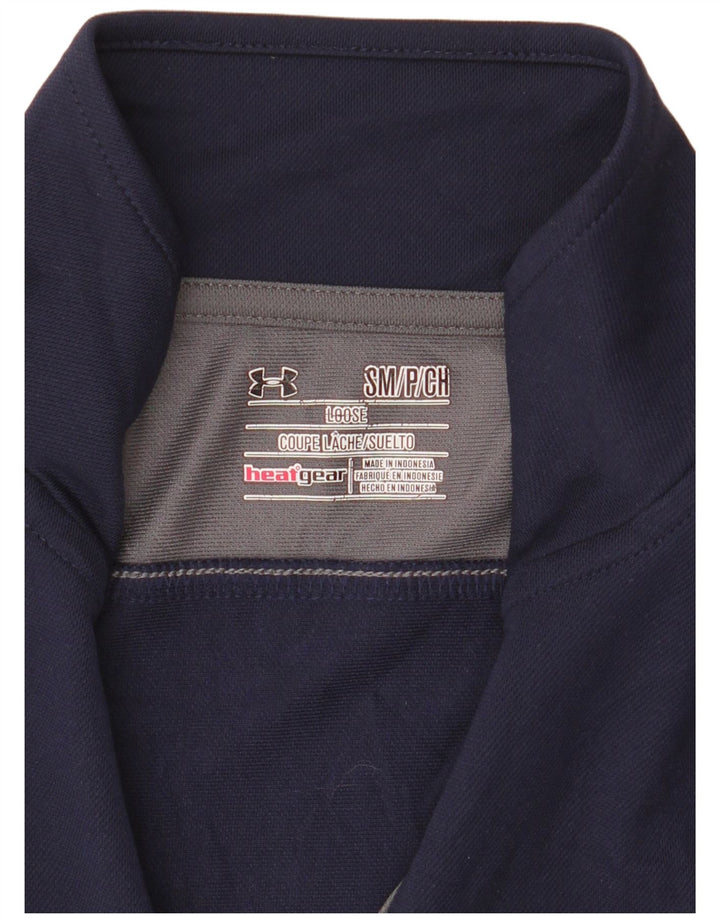 Under Armour Mens Heat Gear Tracksuit Top Jacket Small Navy Blue