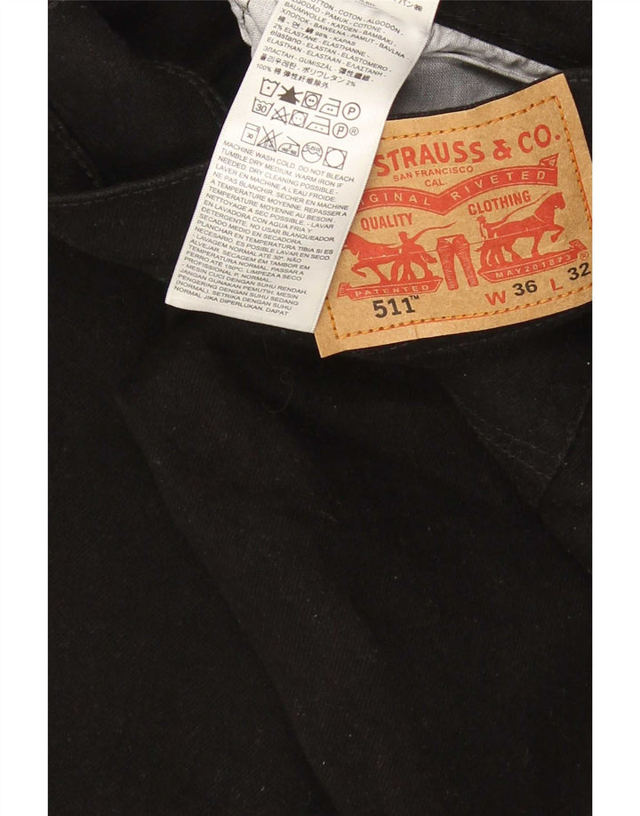 Jeans Levi's Uomo 511 Slim W36 L29 Cotone Nero