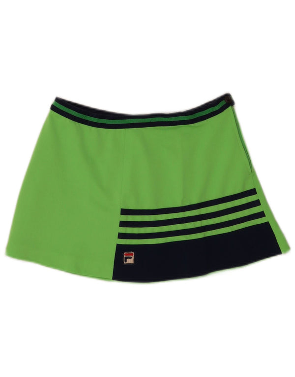 Fila Dame Tennis Nederdel IT 44 Medium Grøn Colourblock Polyester Sports