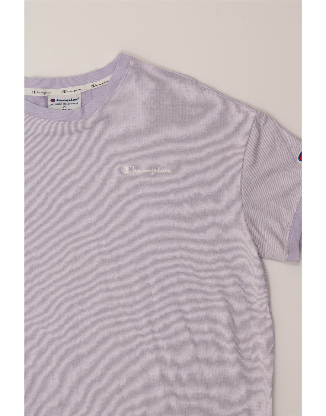 CHAMPION Womens Oversized T-Shirt Top XL Purple Cotton Vintage Champion and Second-Hand Champion from Messina Hembry 
