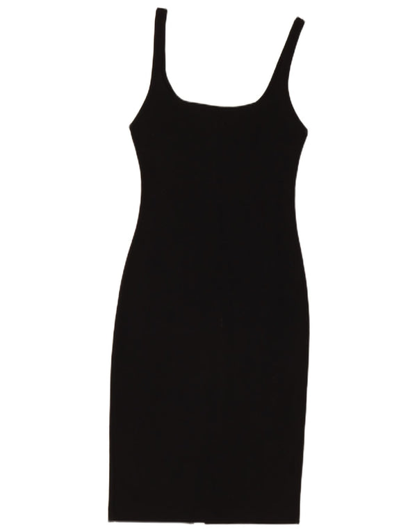 Zara Womens Trafaluc Sleeveless Bodycon Dress UK 8 Small Black