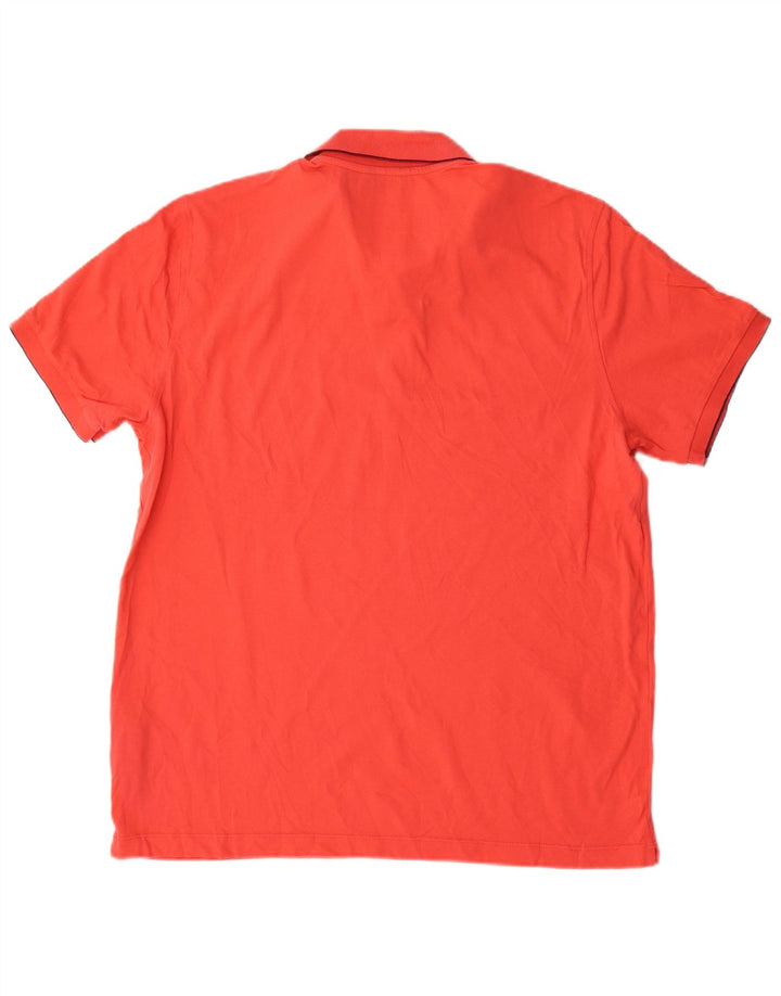Massimo Dutti Mens Polo Shirt XL Red Cotton
