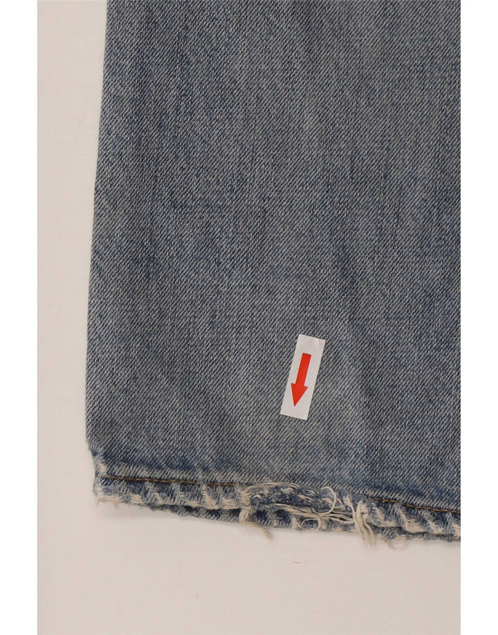 Carhartt Mens Distressed Straight Jeans W34 L34 Blue Cotton