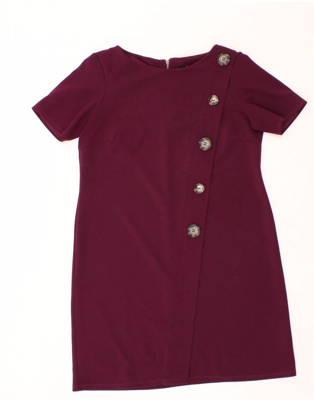 WALLIS Womens Sheath Dress UK 12 Medium  Maroon Polyester Vintage Wallis and Second-Hand Wallis from Messina Hembry 