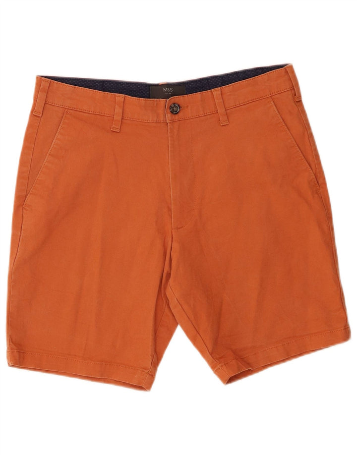 Marks & Spencer Mens Chino Shorts W30 Medium Orange Cotton