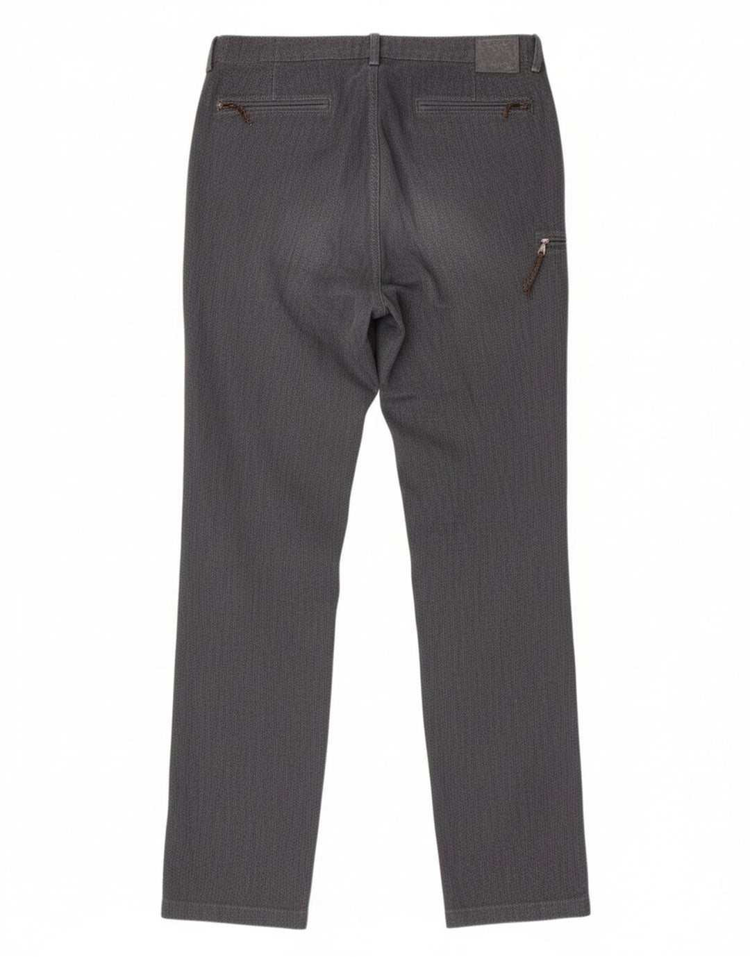 NAPAPIJRI Womens Slim Capri Trousers IT 44 Medium W30 L34 Grey Herringbone