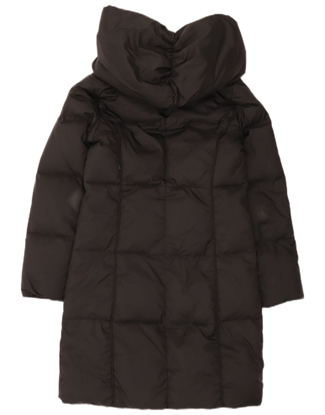 Michael Kors Womens Hooded Oversized Padded Coat UK 6 XS Black Polyester
