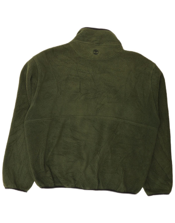 Timberland Mens Fleece Jacket UK 40 Large Green Polyester