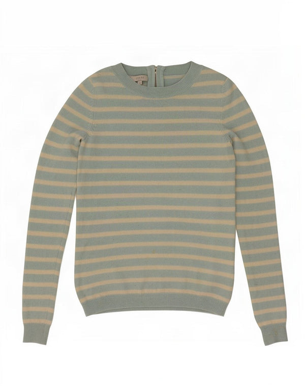 Hobbs Damen-Pullover mit U-Boot-Ausschnitt, Gr. 6, XS, blau gestreift, Wolle