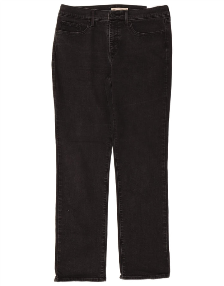 Levi's lige jeans til kvinder W31 L32 sort bomuld