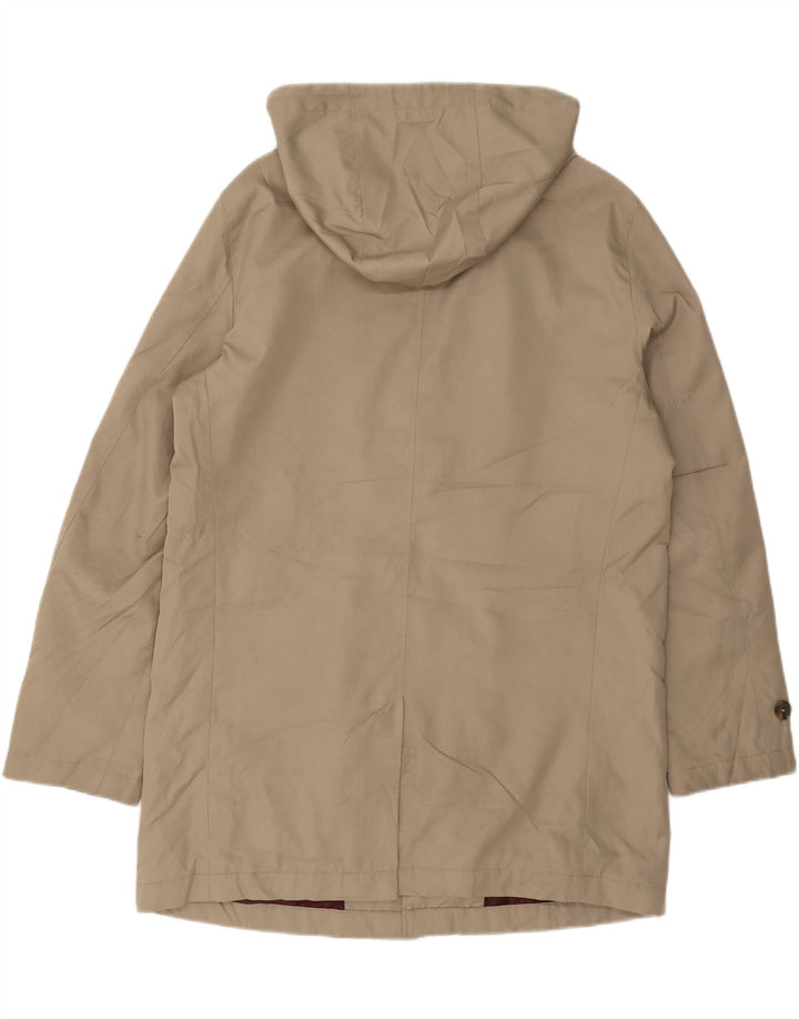 MARKS & SPENCER Mens Hooded Overcoat UK 38 Medium Grey Polyester Vintage Marks & Spencer and Second-Hand Marks & Spencer from Messina Hembry 