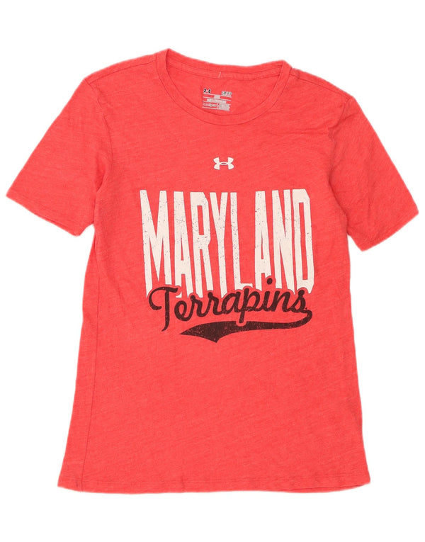 Under Armour Ženska majica kratkih rukava Maryland Terrapins Graphic Top UK 10 Small Red