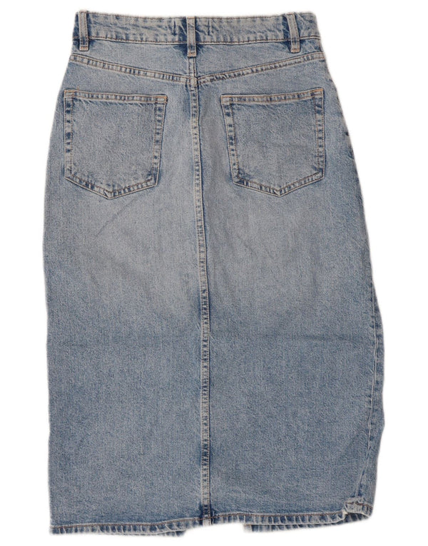 Zara Damen-Jeansrock mit hoher Taille, Größe S, W26, Blau
