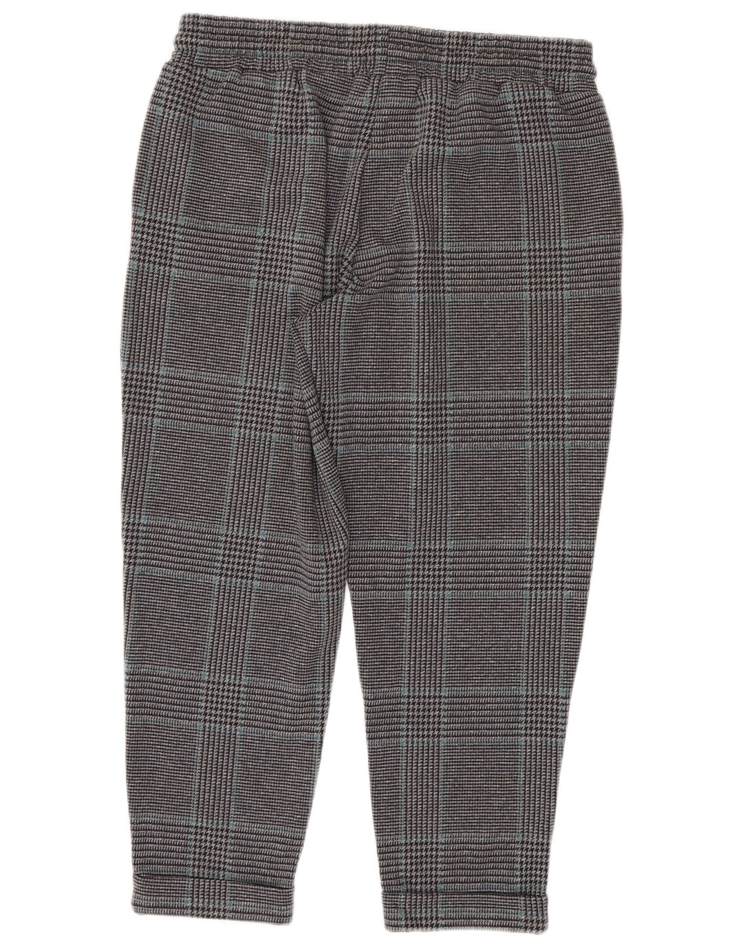 MARKS & SPENCER Womens Capri Trousers UK 14 Large W34 L23  Grey Check