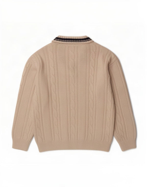 Maglione da uomo con scollo a V Sasch, grande, bianco sporco