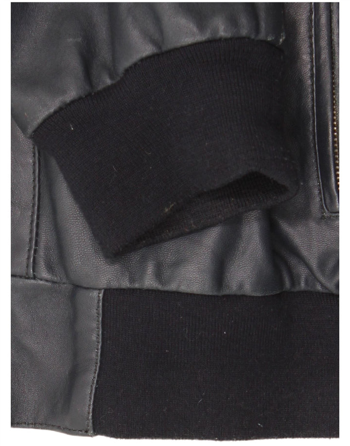 Giubbotto Bomber in Pelle Uomo Conbipel IT 56 2XL Blu Navy