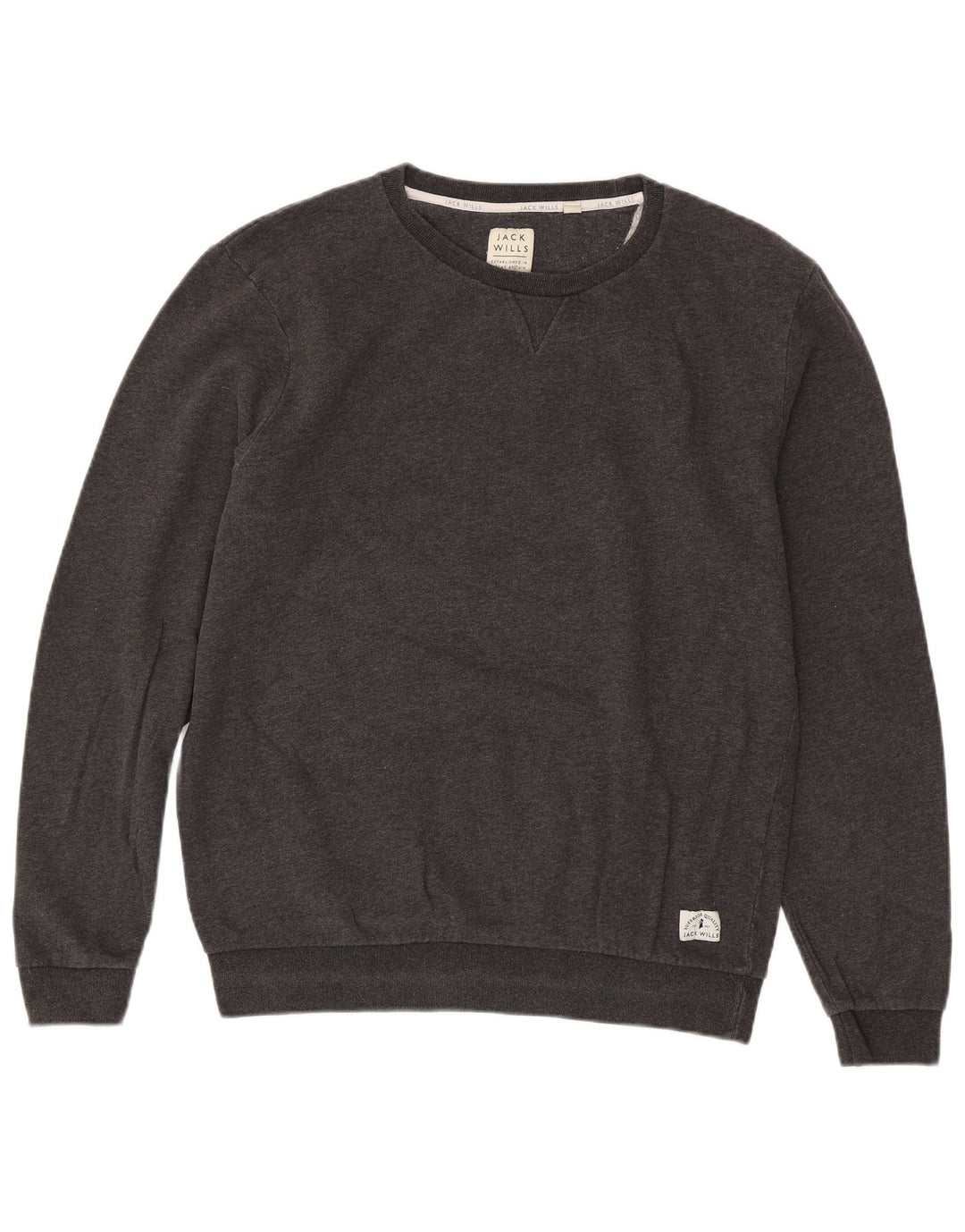 JACK WILLS Mens Sweatshirt Jumper Large Grey Cotton
