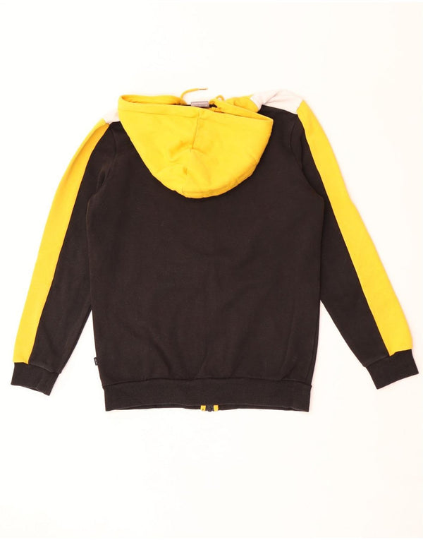 Puma Sweat à capuche zippé pour homme en coton color block Small Jaune