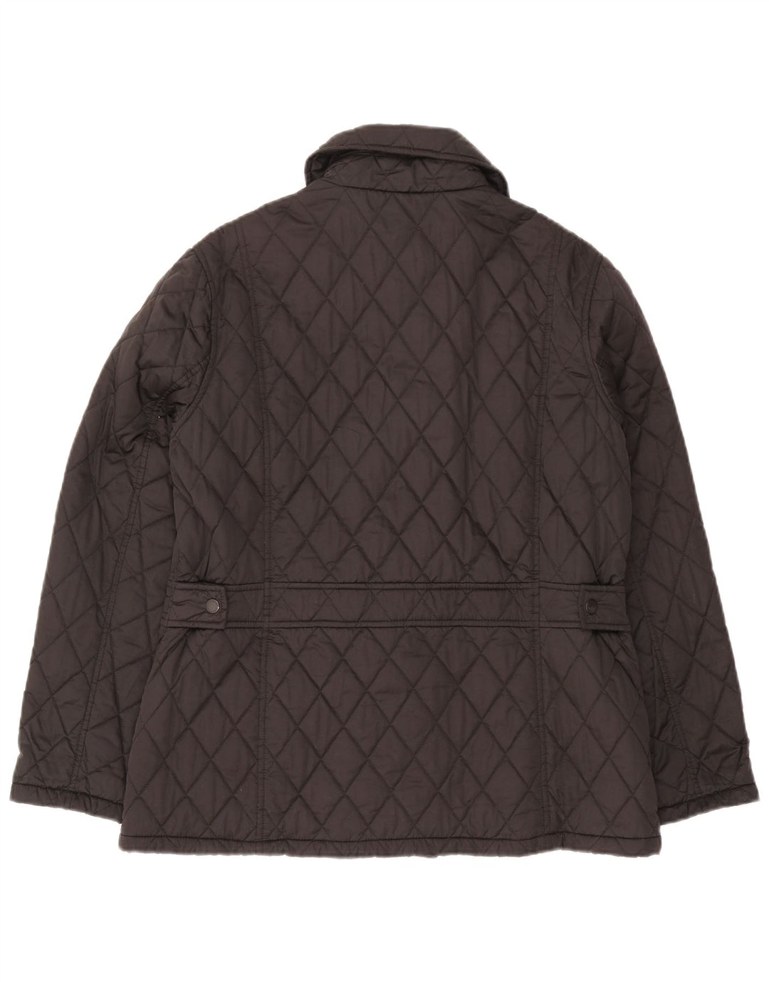 Giacca trapuntata doppiopetto da donna Barbour UK 16 grande poliestere grigio