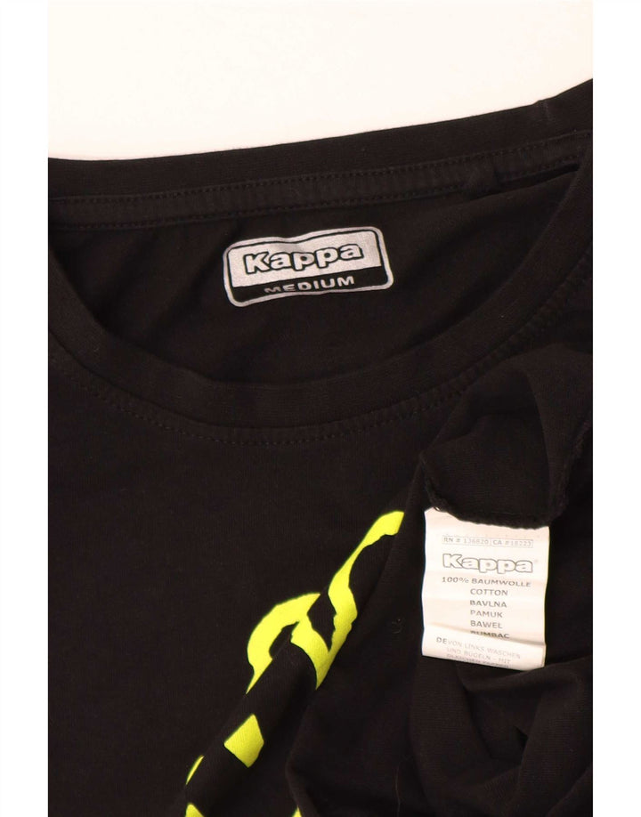 Kappa T-Shirt Graphique Homme Noir Moyen Coton