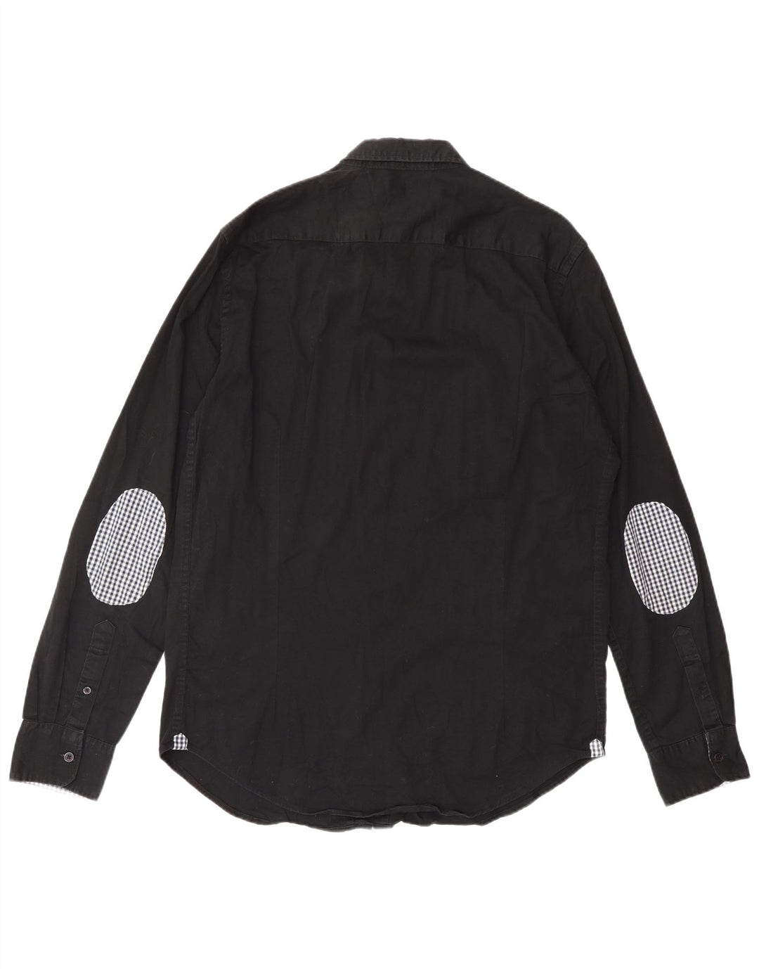 MASSIMO DUTTI Mens Shirt EU 40 Medium Black Colourblock Cotton