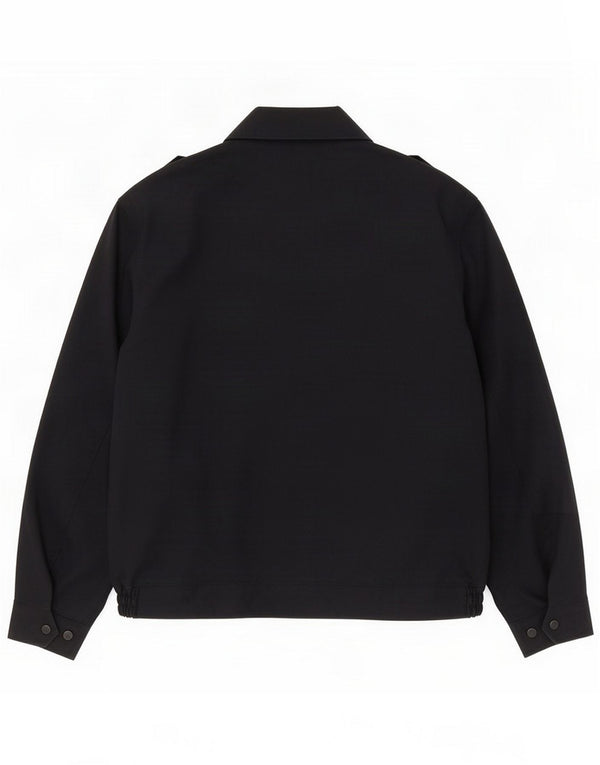 Vintage Herre Loose Fit Military Jacket UK 40 Large Navy Blue Wool