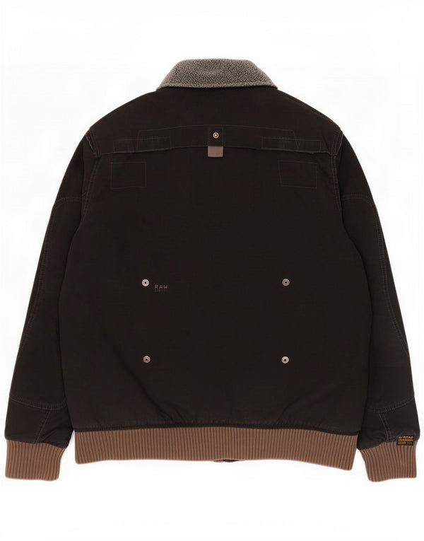 G-Star Chaqueta utilitaria para hombre UK 44 2XL Algodón color block negro