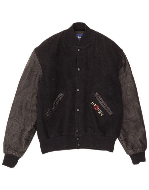 Holloway Mens Varsity Jacket UK 36 Small Black