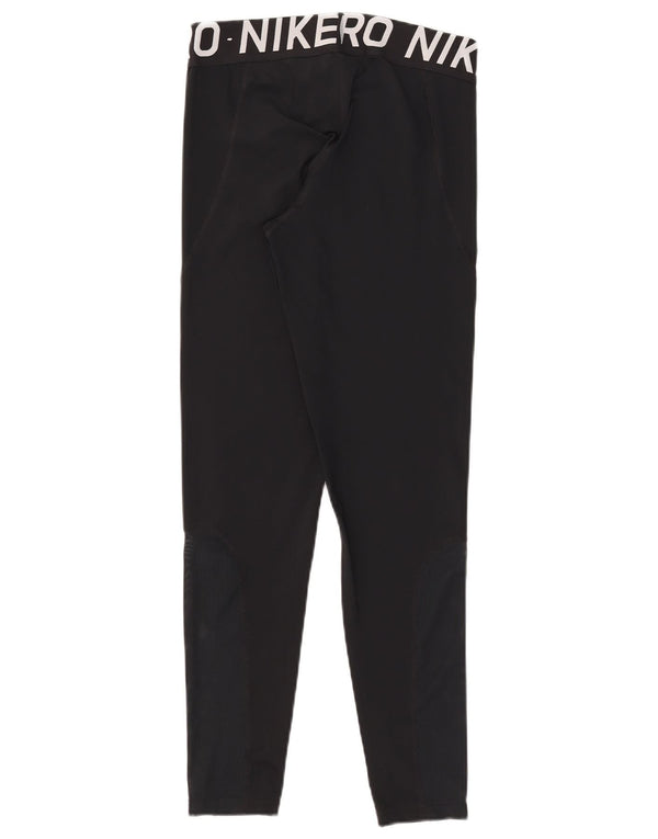 Leggings grafici Nike Dri Fit da donna UK 14 Large Black Colourblock