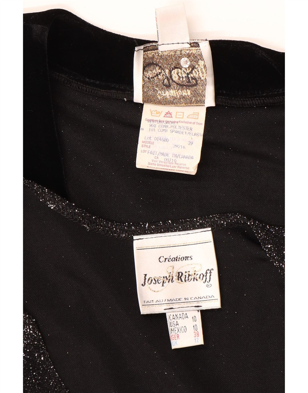 Joseph Ribkoff Womens 2-delt sæt UK 12 medium sort polyester