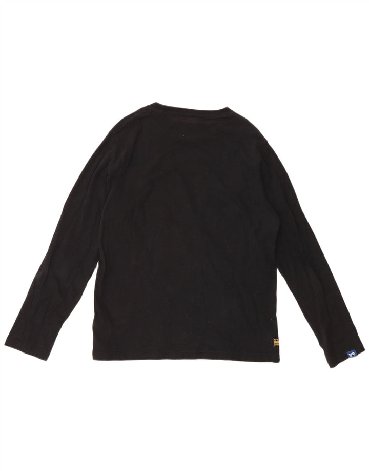 G-Star Haut graphique à manches longues pour hommes, grand coton noir