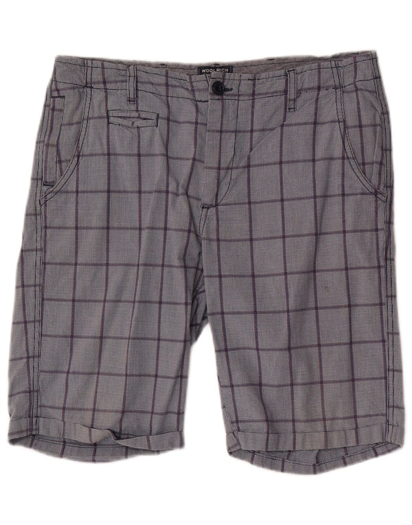 Woolrich Mens Chino Shorts W32 Medium Blue Check