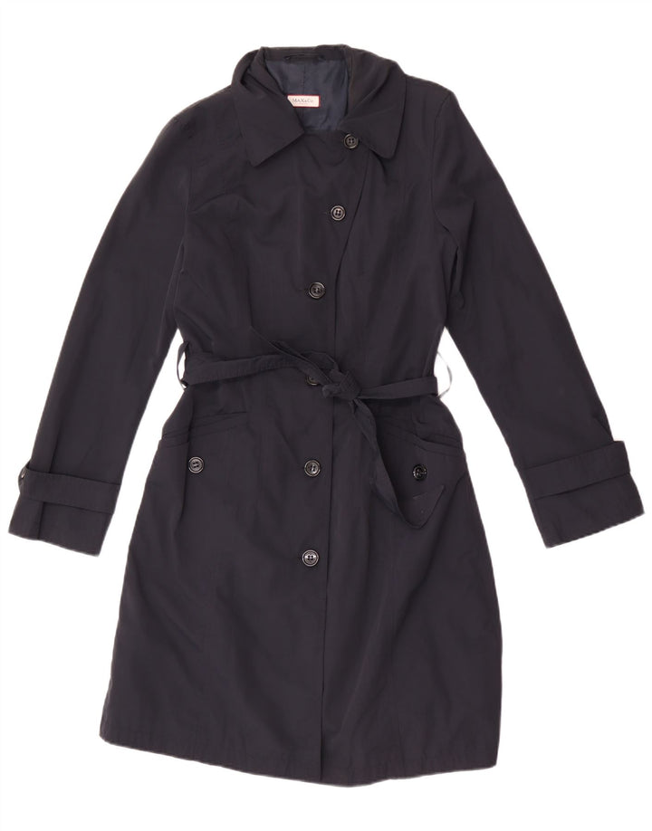 Max & Co. Trench Coat til kvinder UK 8 Lille marineblå polyamid