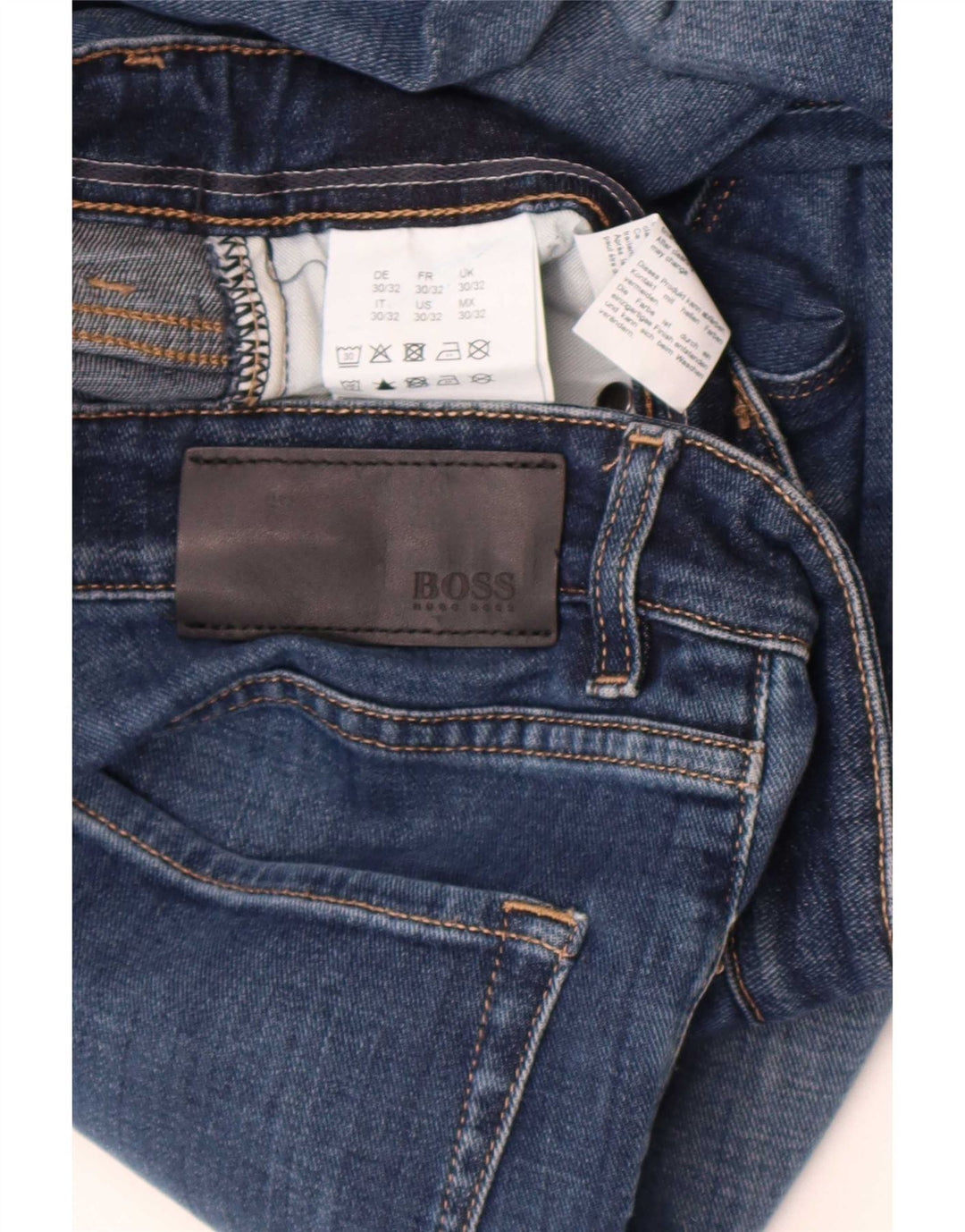 Jeans dritti da uomo Hugo Boss W30 L32 cotone blu