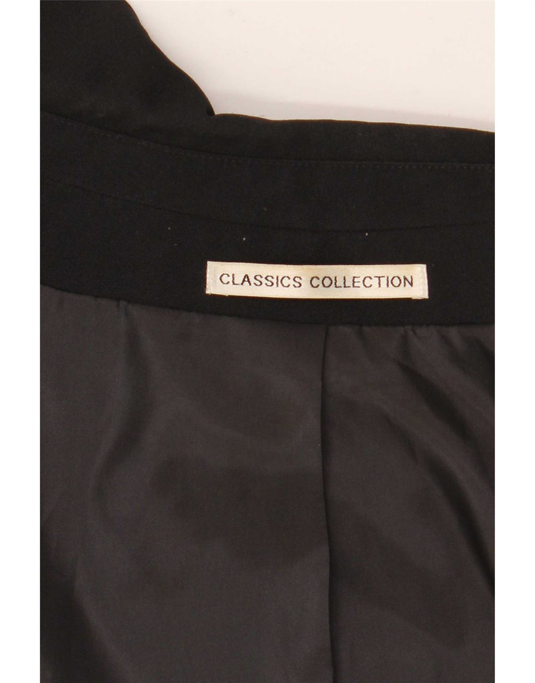 Vintage Dame Blazer Jakke med fuld lynlås UK 16 Large Black