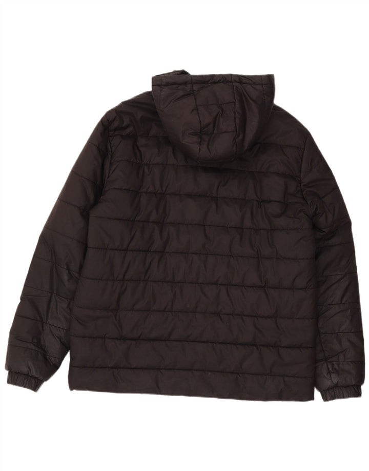 Puma Mens Hooded Padded Jacket UK 40 Large Black Polyester