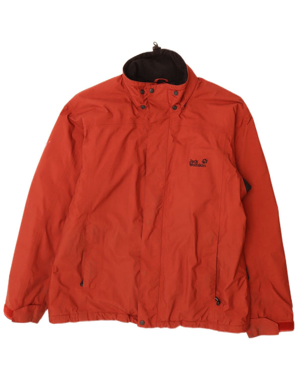 Jack Wolfskin Mens Windbreaker Jacket UK 40/42 Large Red Colourblock