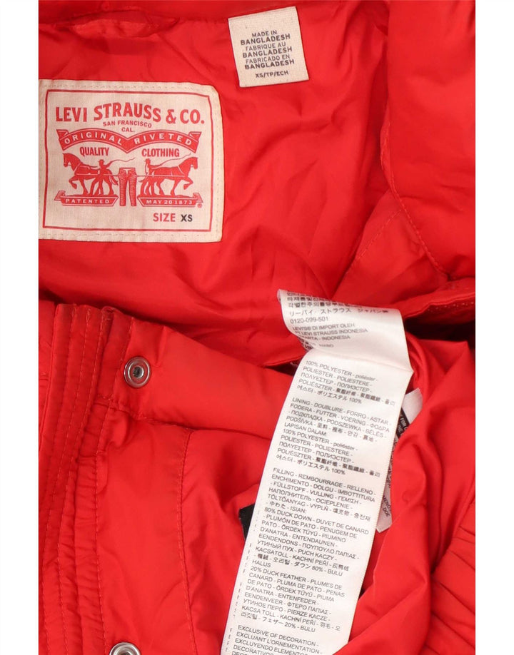 Levi's Damen Übergroße wattierte Jacke UK 6 XS Rot Polyester