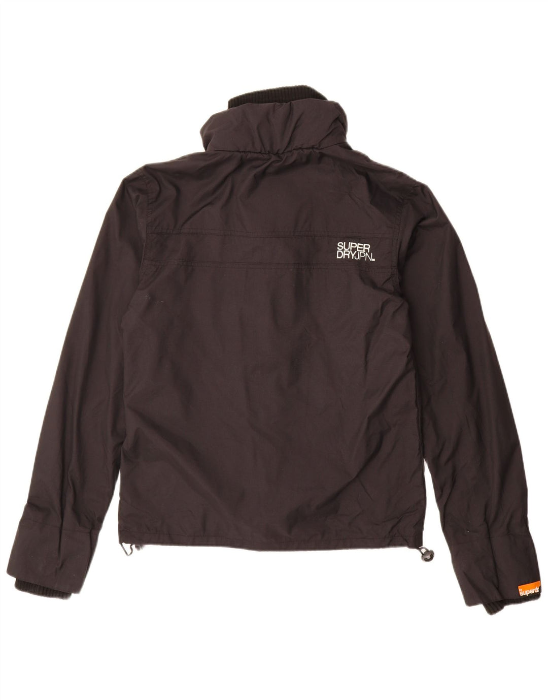 Superdry Mens Graphic Rain Jacket UK 36 Small Black Nylon