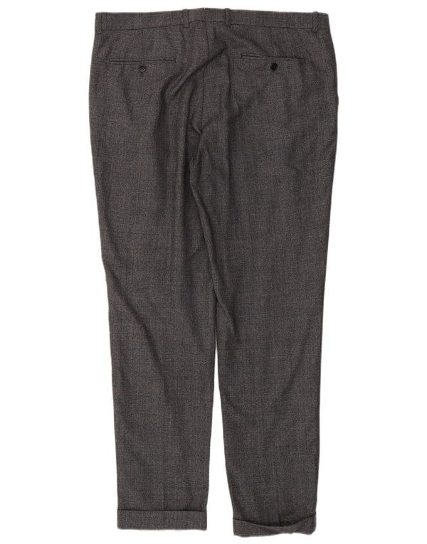 Massimo Dutti muške hlače s štipaljkama EU 48 XL W38 L32 sivi karirani pamuk