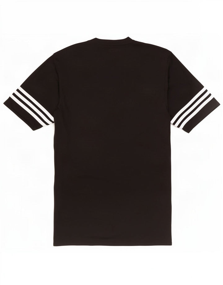 T-shirt Adidas Climalite da uomo piccola piccola in poliestere nero