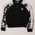 PUMA Boys Tracksuit Top Jacket 7-8 Years Small Black Camouflage Polyester Vintage Puma and Second-Hand Puma from Messina Hembry 