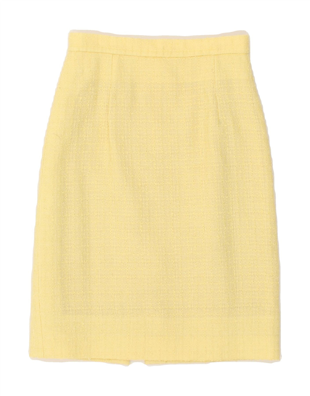 VINTAGE Womens Midi Skirt W25 XS Yellow Vintage Vintage and Second-Hand Vintage from Messina Hembry 