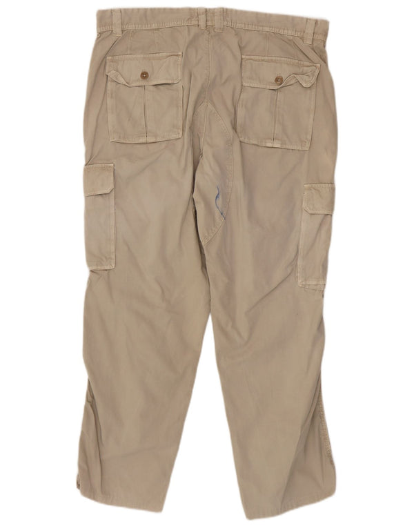 Мужские прямые брюки карго Massimo Dutti EU 48 XL W38 L28 бежевые, хлопок