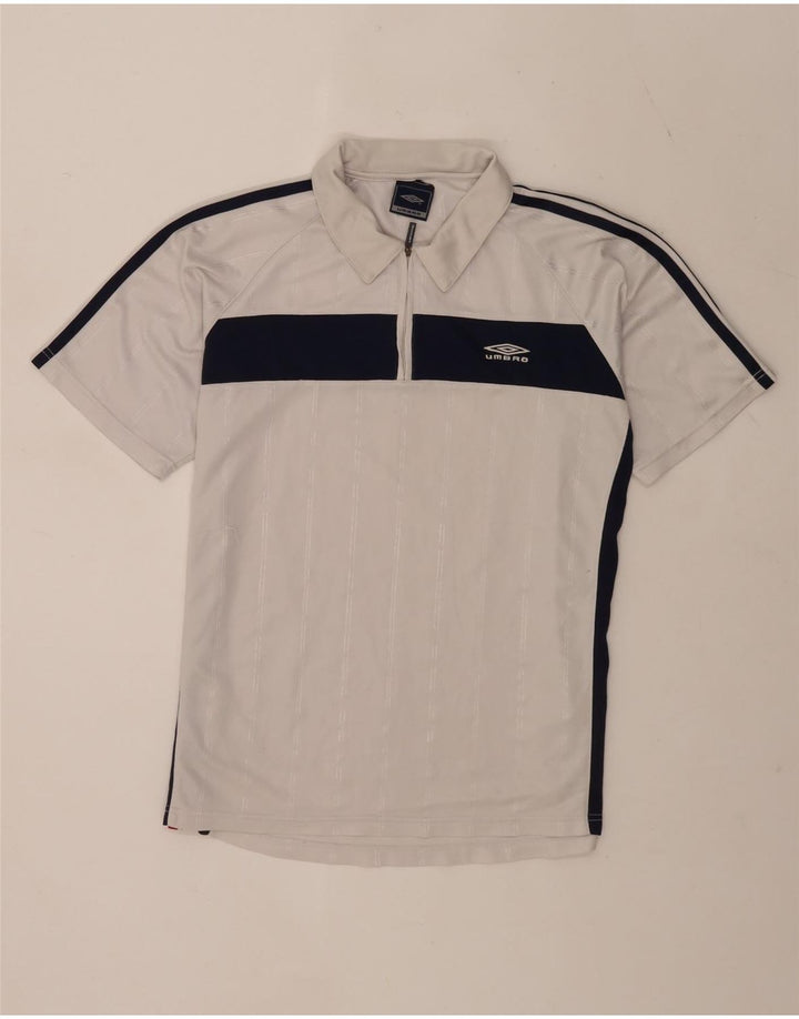 Umbro Herre Polo Shirt Medium White Colourblock