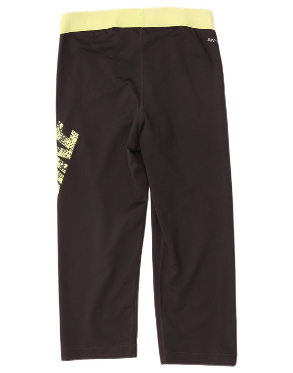 Nike női Dri Fit Capri Graphic leggings UK 14 közepes fekete poliészter