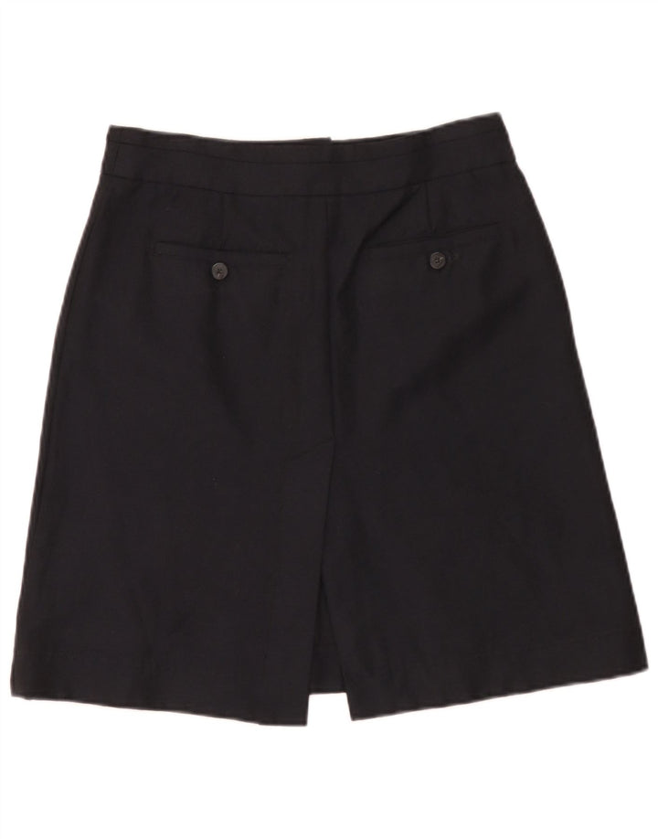Mauro Grifoni Damen Minirock IT 44 Medium W30 Marineblaue Wolle